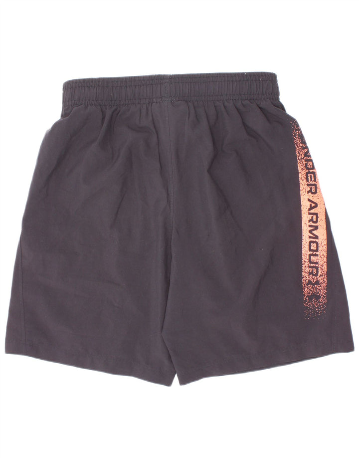 Shorts esportivos gráficos Under Armour Boys 9-10 anos médio preto poliéster