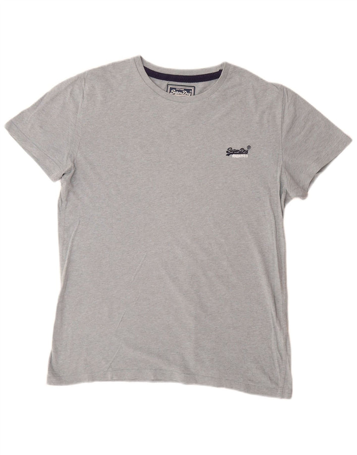 Camiseta masculina Superdry grande algodão cinza