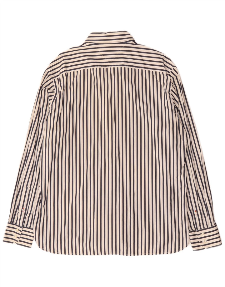 Camisa masculina Tommy Hilfiger XL listrada branca de algodão