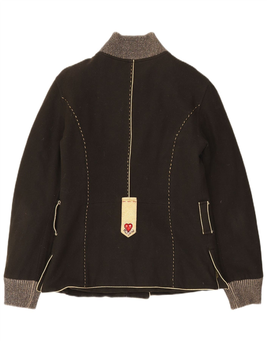 Jaqueta Bomber Feminina Calvin Klein UK 14 Lã Cáqui Grande