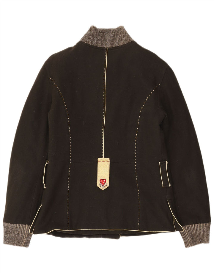 Jaqueta Bomber Feminina Calvin Klein UK 14 Lã Cáqui Grande