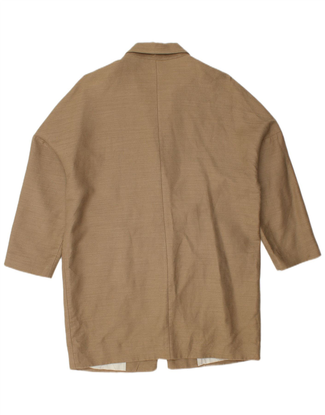 Sobretudo feminino oversized BENETTON UK 10 pequeno algodão bege