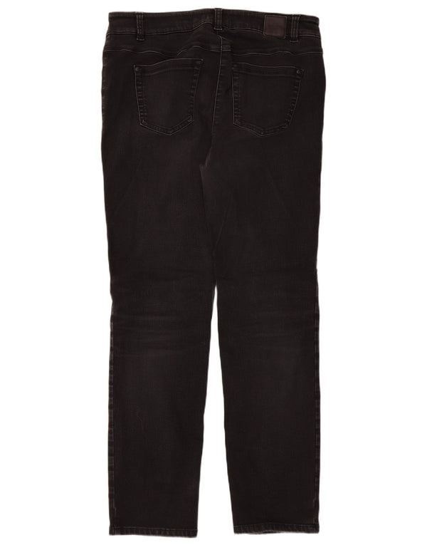 Roxy Jeans Slim Feminino UK 18 XL W32 L30 Algodão Preto