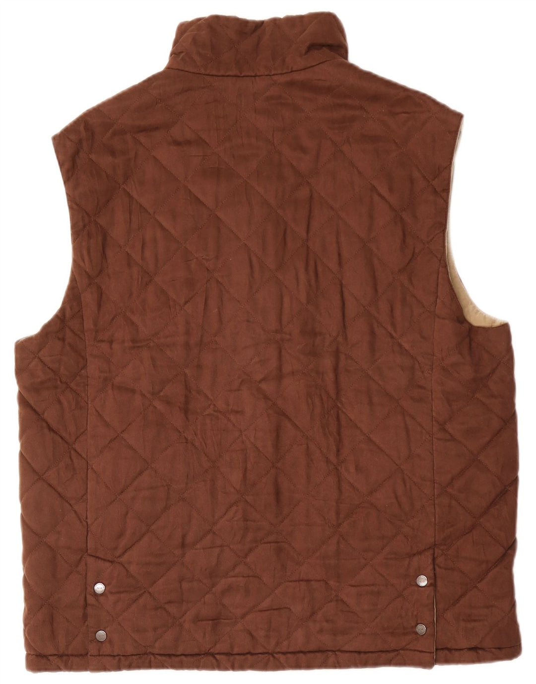 Colete acolchoado masculino Paul & Shark UK 40 grande marrom