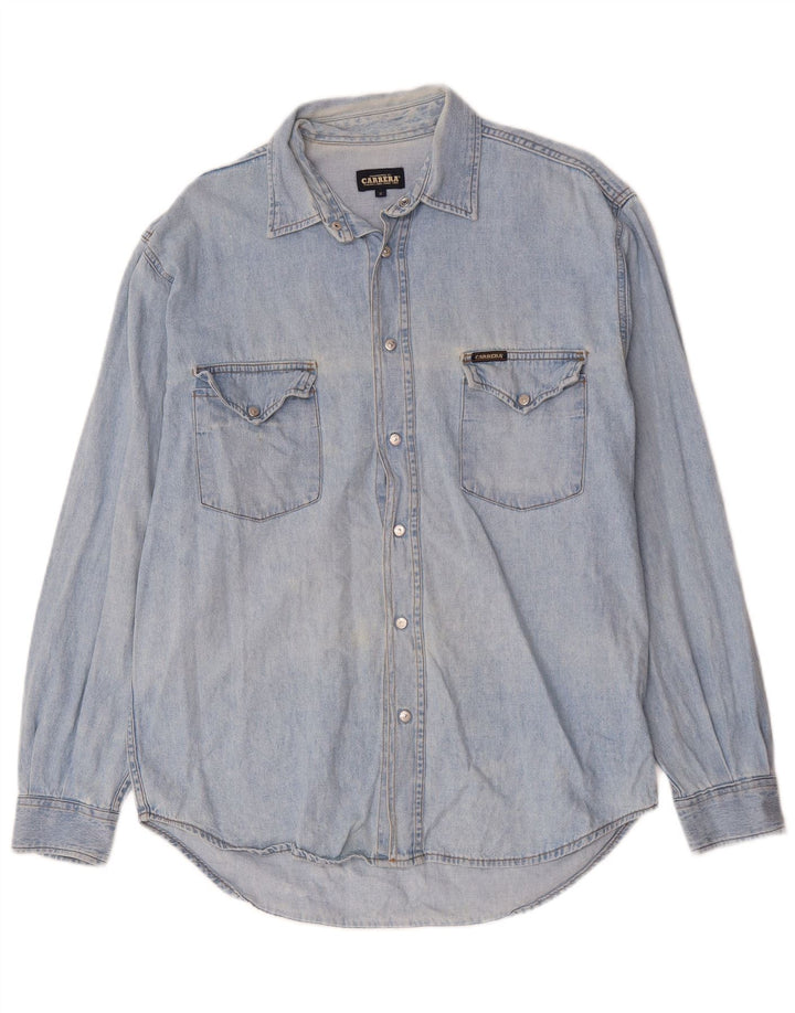 Camisa jeans masculina CARRERA algodão azul médio