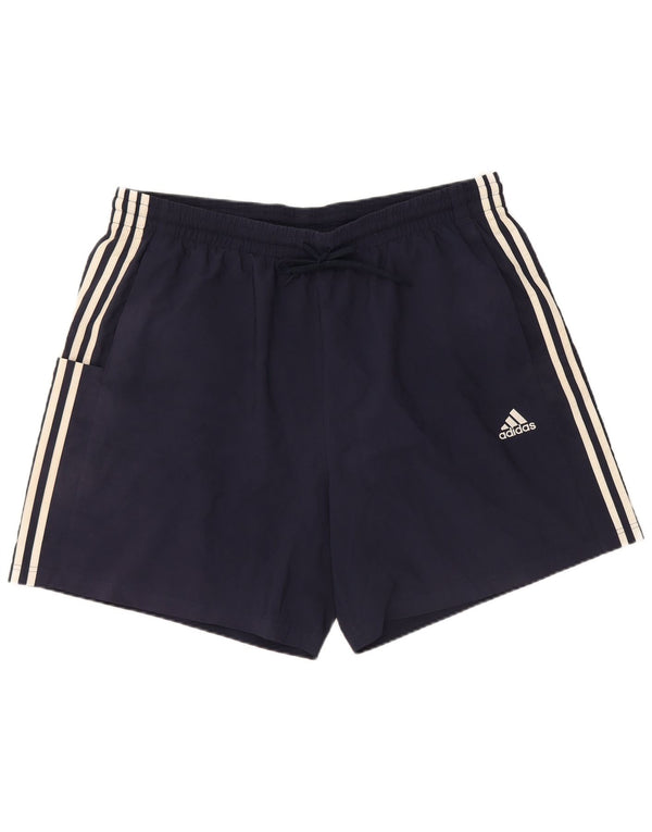 Shorts esportivos masculinos Adidas XL azul marinho