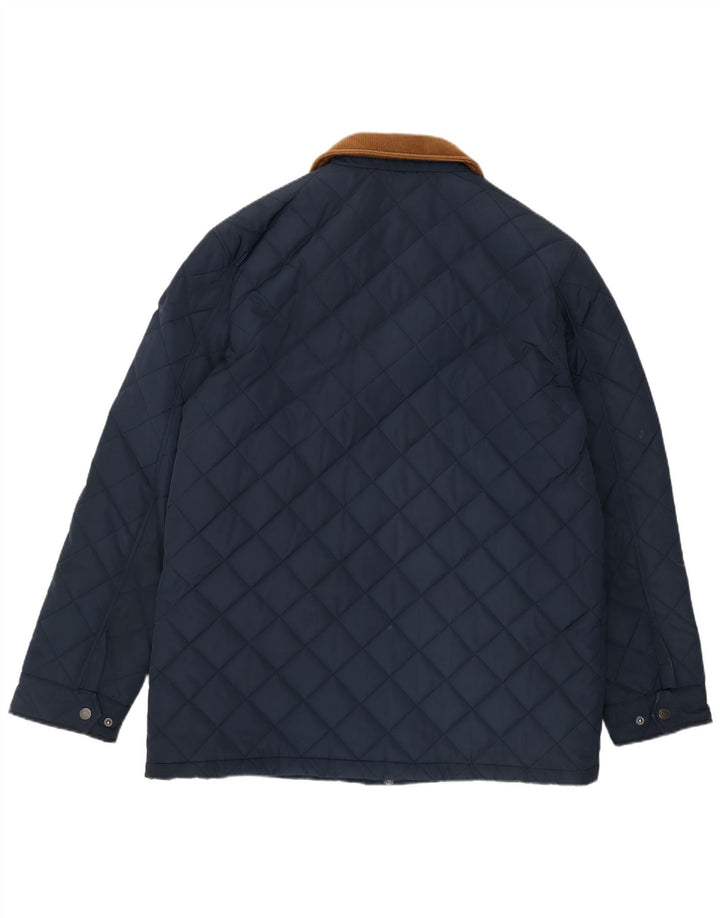 Jaqueta acolchoada masculina UK 42 XL da roupa da tripulação poliéster azul marinho