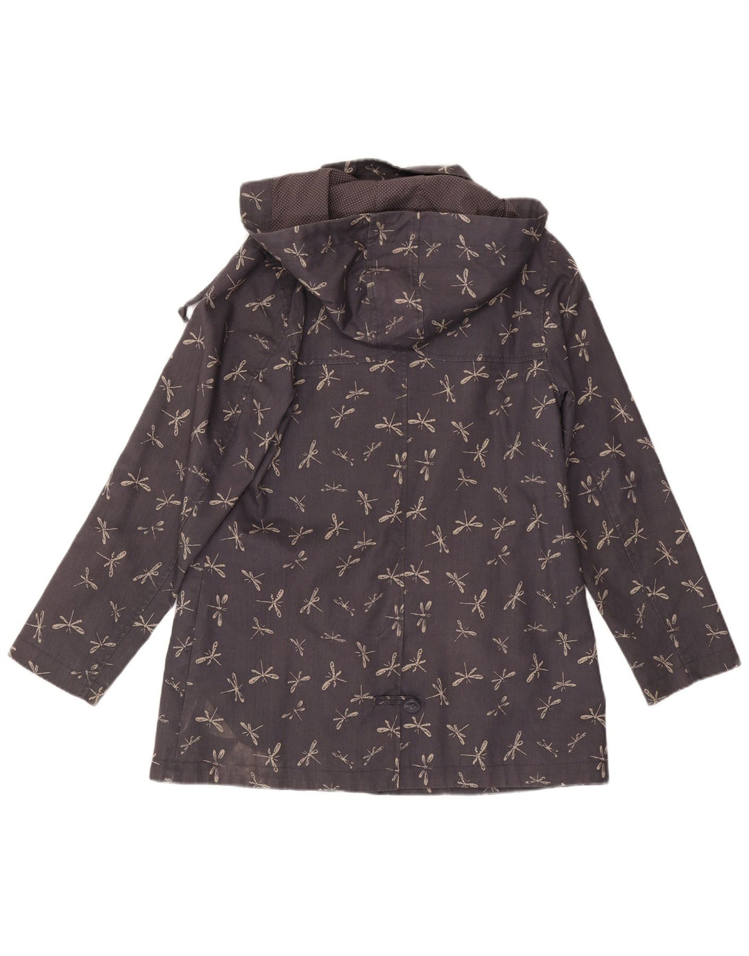 Jaqueta corta-vento feminina WHITE STUFF Reino Unido 14 grande azul marinho com estampa animal