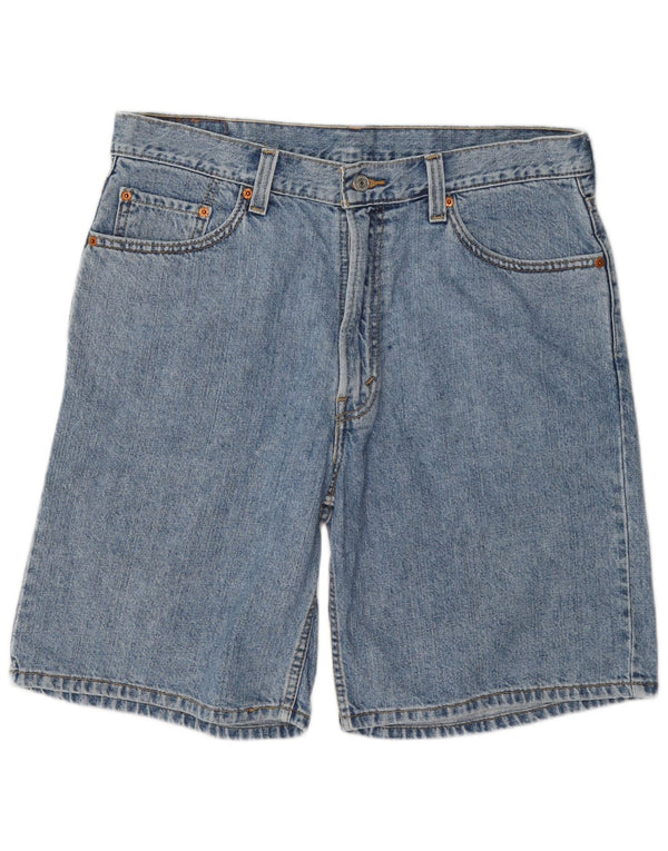 Shorts jeans masculino 550 relaxado Levi's W36 grande algodão azul
