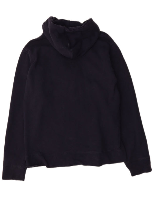 Suéter com capuz gráfico masculino The North Face médio algodão azul marinho