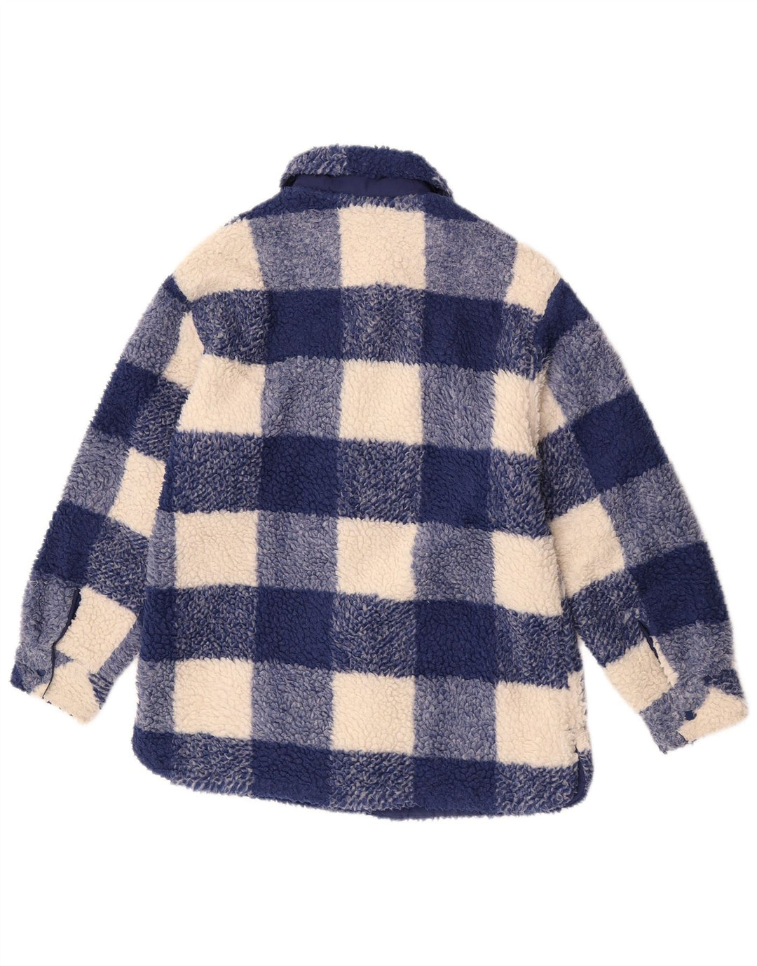 Jaqueta de lã Zara para meninas 13-14 anos poliéster guingão azul