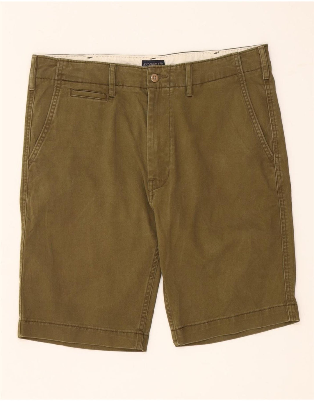 LEVI'S Mens Chino Shorts W33 Algodão Cáqui Médio
