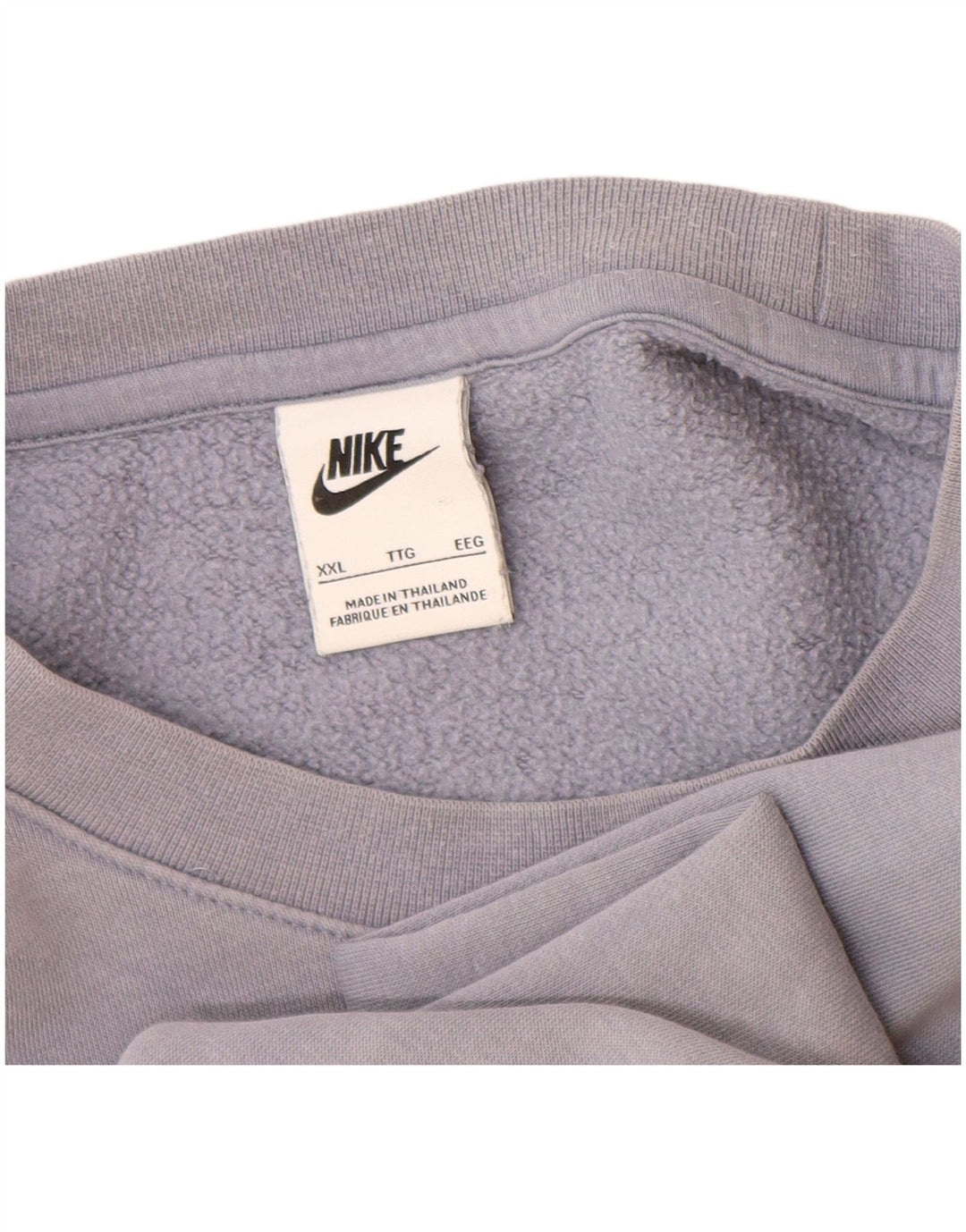 Nike masculino moletom com capuz 2XL algodão cinza
