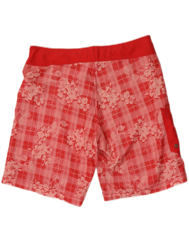 Shorts de natação masculino Jack & Jones grande poliéster floral vermelho