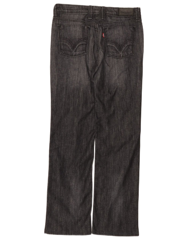 Calça jeans feminina Levi's 627 Straight W30 L29 cinza algodão