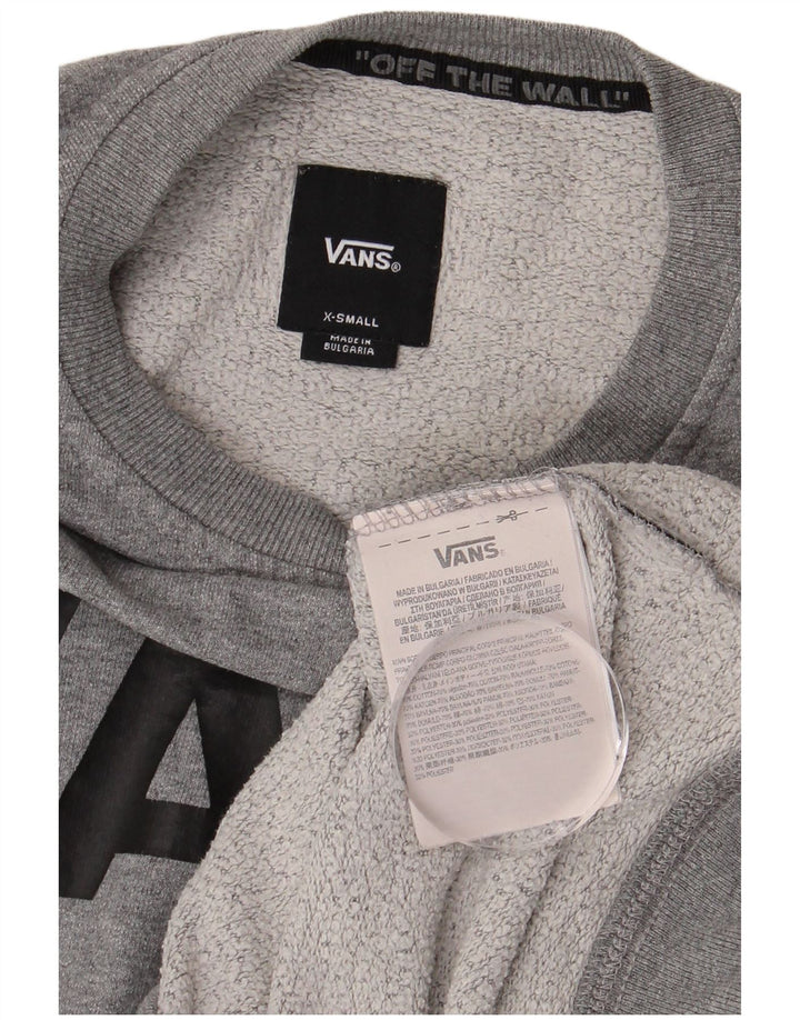VANS Mens Moletom Jumper XS Cinza Flecked Algodão