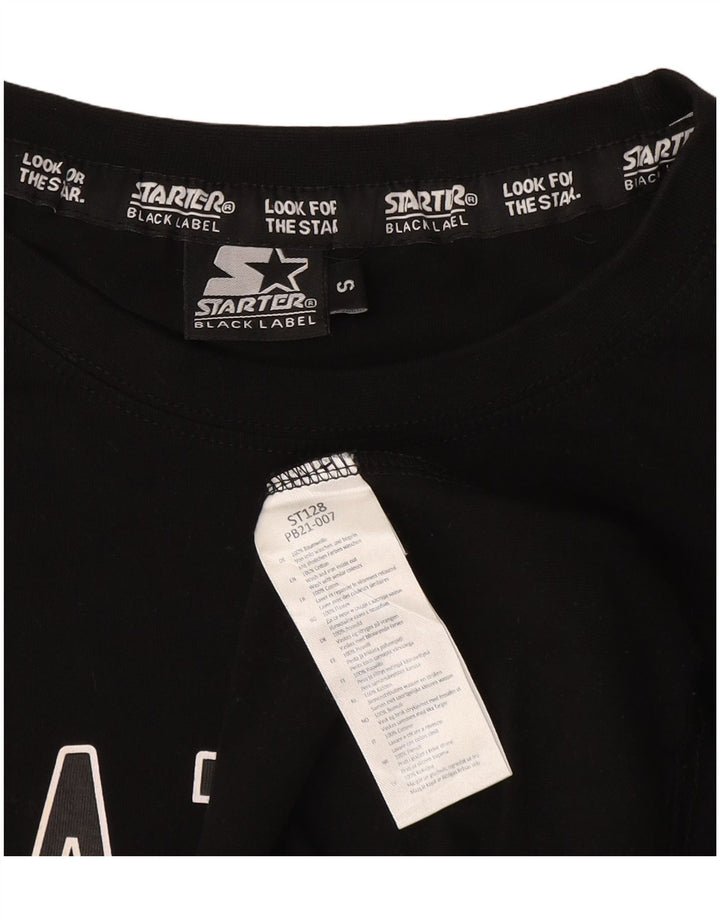 Camiseta gráfica masculina STARTER Top pequeno algodão colorido preto