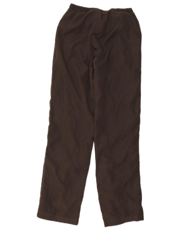 Calça de treino feminina Reebok UK 4 XS poliéster listrado cinza