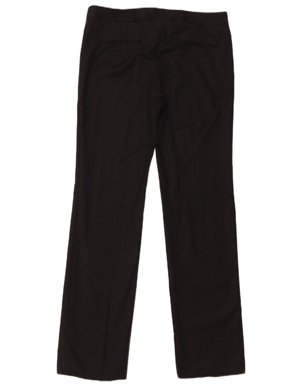 Zara Calça Chino Feminina Reta EU 38 Pequeno W28 L33 Algodão Preto
