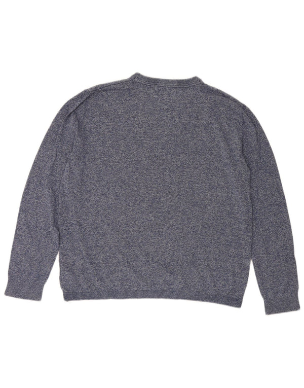 Suéter feminino Tommy Hilfiger com gola redonda, tamanho UK 16, grande, azul marinho, algodão