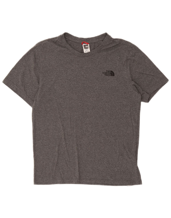 Camiseta masculina The North Face algodão manchado cinza médio