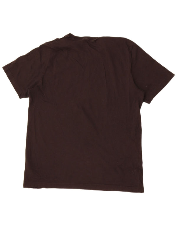 Puma Mens Graphic T-Shirt Top Médio Algodão Preto