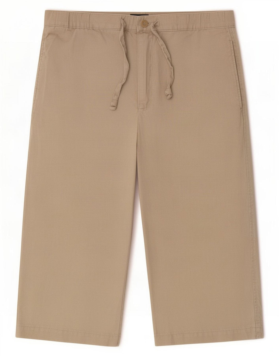 Calça masculina Marks & Spencer Blue Harbor Capri W32 linho bege médio