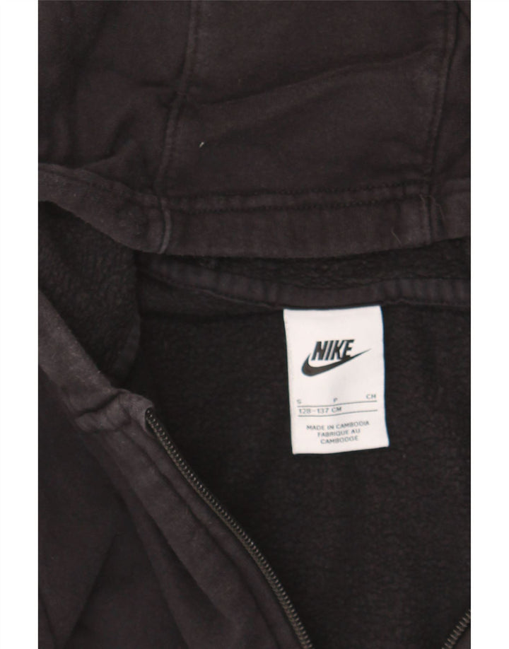 NIKE Boys Zip Hoodie Sweater 8-9 Years Small Black Cotton Vintage Nike and Second-Hand Nike from Messina Hembry 