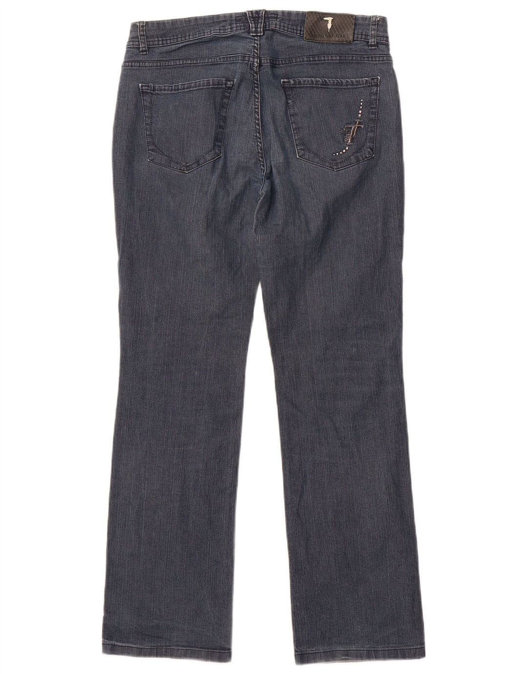 Jeans retos femininos Trussardi W31 L30 algodão azul