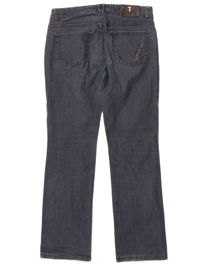 Jeans retos femininos Trussardi W31 L30 algodão azul