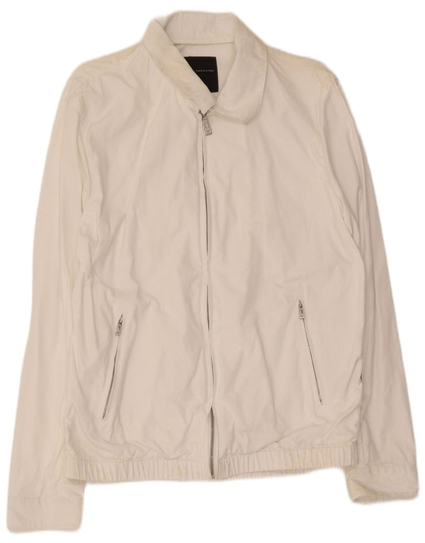 Jaqueta bomber masculina Sergio Tacchini Reino Unido 40 grande algodão branco