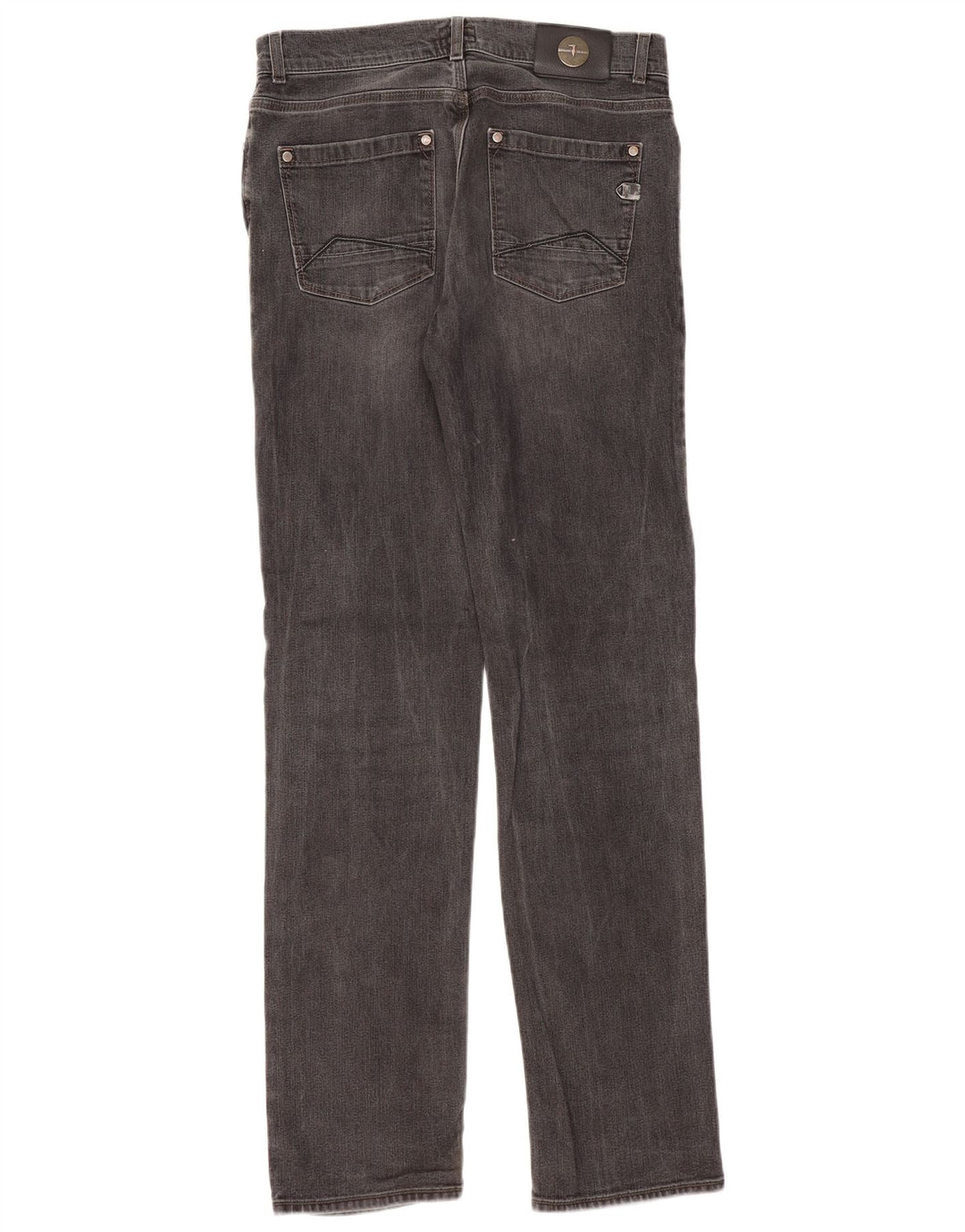 Jeans retos masculinos TRUSSARDI W32 L32 algodão cinza