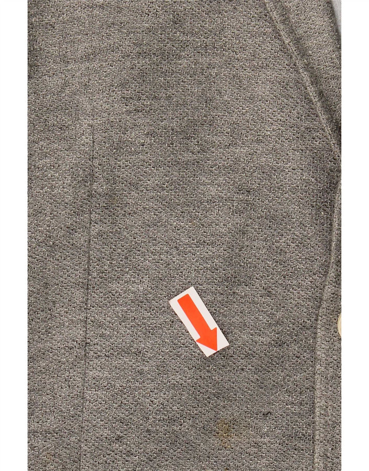 Zara Jaqueta blazer masculina de 2 botões EU 56 XL Poliéster cinza