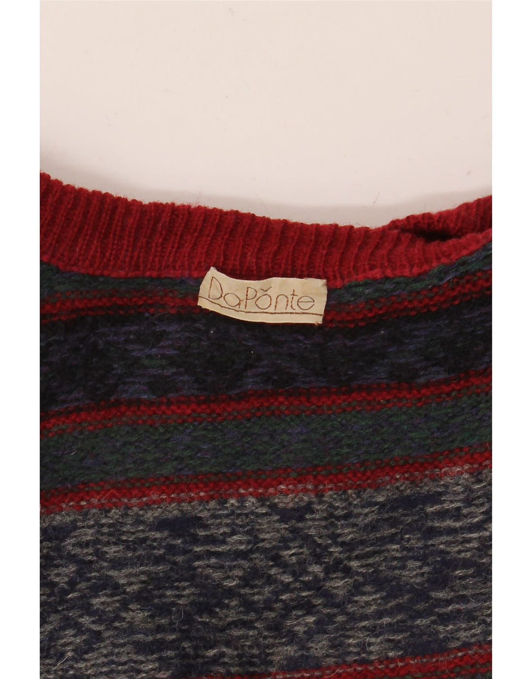 Suéter masculino VINTAGE com gola redonda, médio multicolorido Fair Isle