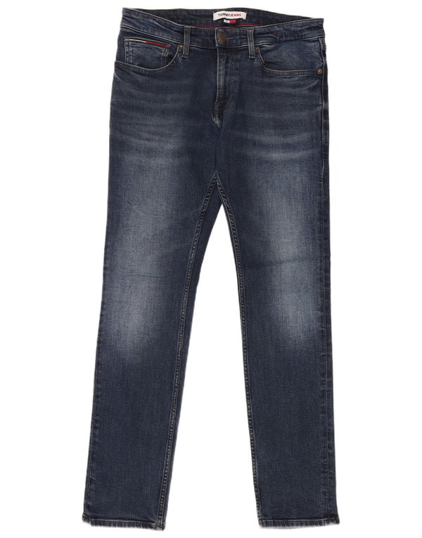 Tommy Hilfiger Masculino Slim Jeans W32 L32 Azul Algodão