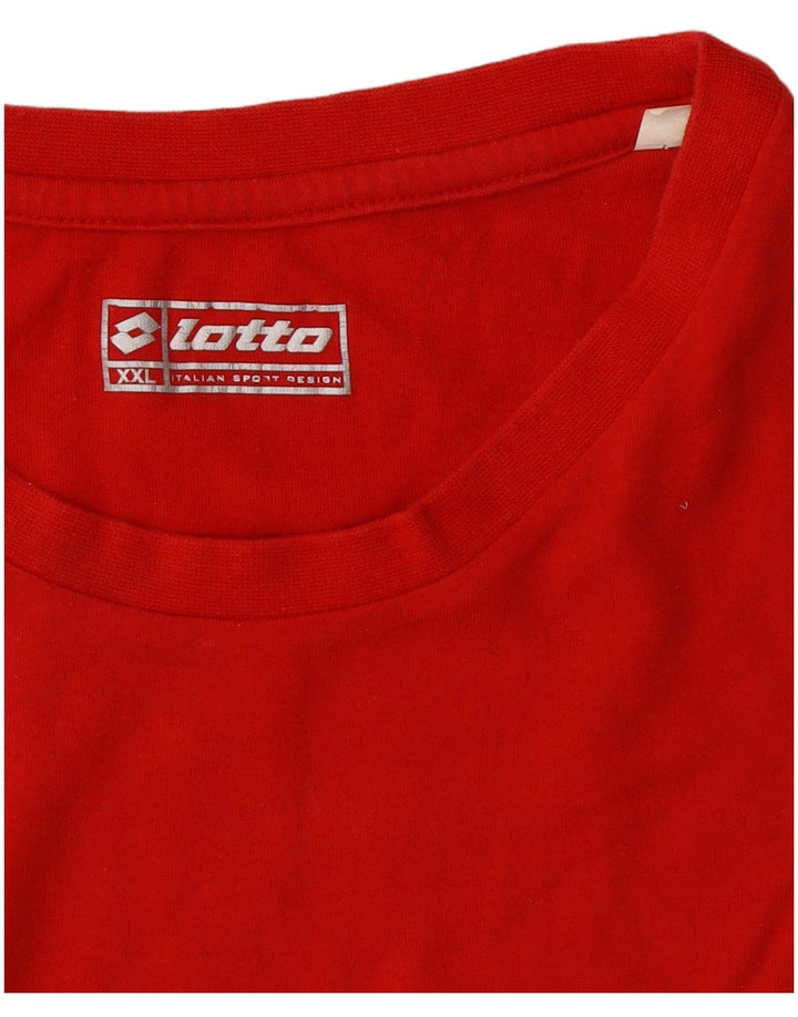 LOTTO Camiseta masculina Top 2XL Sintético Vermelho