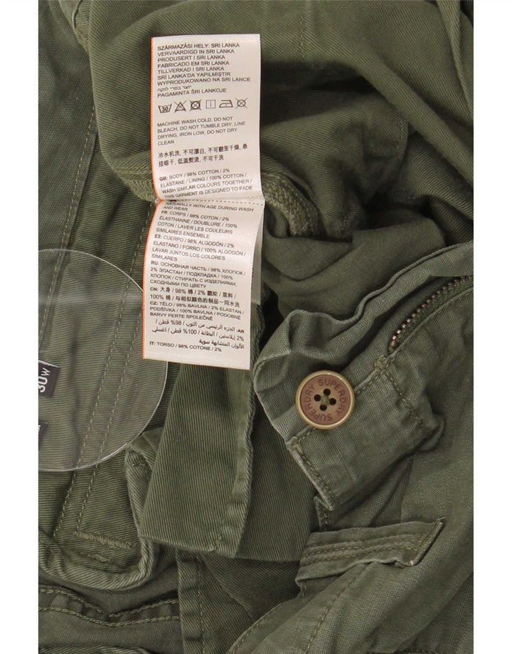 Shorts cargo masculino Superdry W30 algodão verde médio