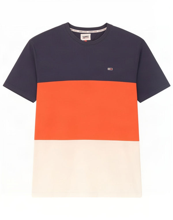 Camiseta masculina Tommy Hilfiger Top 2XL azul marinho algodão colorblock