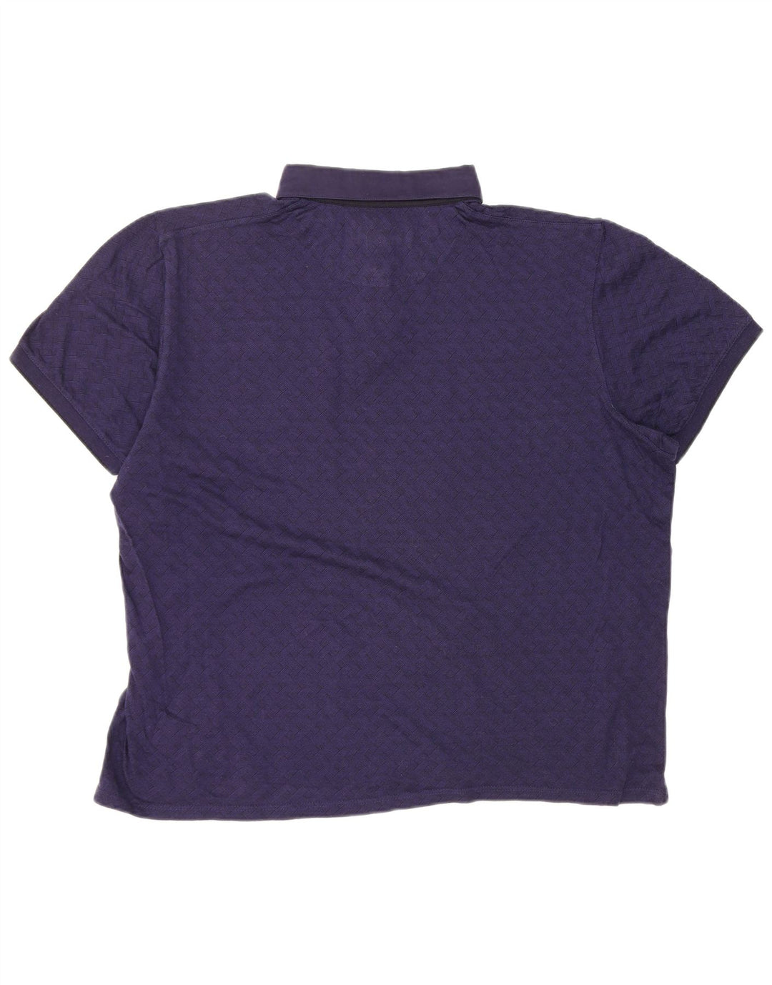 Camisa polo masculina Ted Baker tamanho 6 2XL algodão xadrez azul marinho