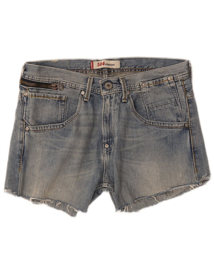 Shorts jeans feminino Levi's 504 W34 grande azul