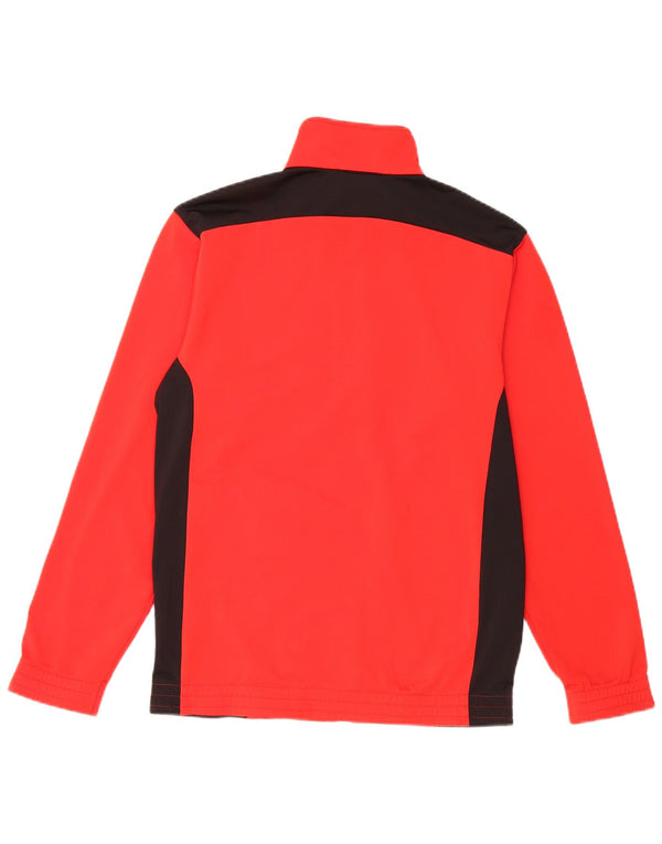 PUMA Boys Tracksuit Top Jacket 13-14 Anos Vermelho Colorblock Poliéster