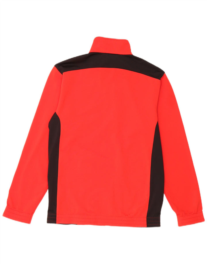 PUMA Boys Tracksuit Top Jacket 13-14 Anos Vermelho Colorblock Poliéster