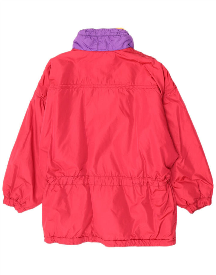 Jaqueta de esqui vintage feminina de grandes dimensões IT 44/46 Medium Red Colourblock