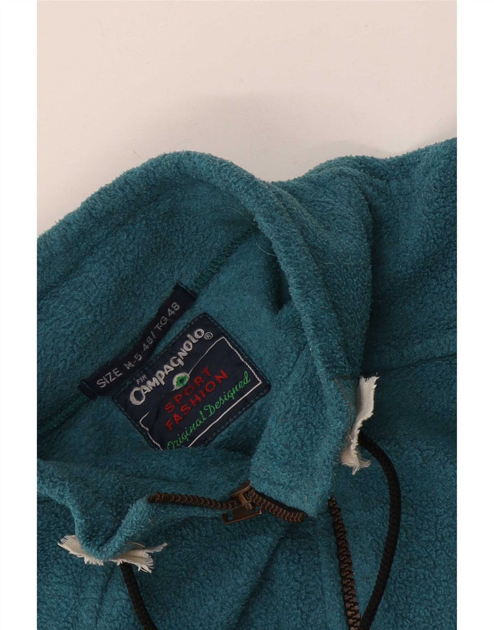 Campagnolo masculino gráfico com zíper e gola de lã jumper IT 48 azul médio