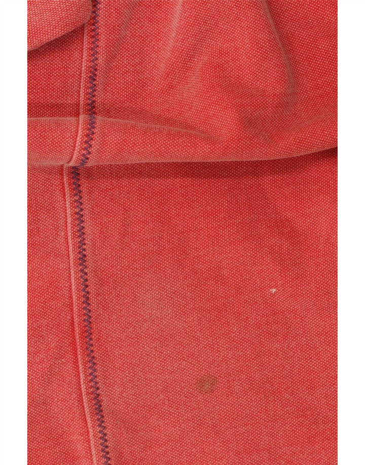 Fat Face Masculino Zip Neck Moletom Jumper Grande Algodão Vermelho