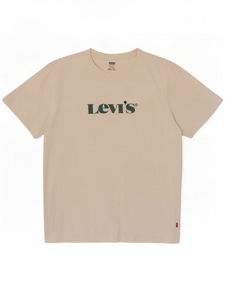 Camiseta feminina Levi's com estampa relaxada e algodão branco médio Reino Unido