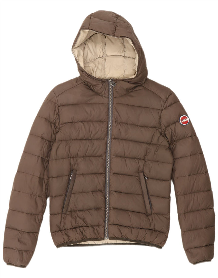 Jaqueta acolchoada com capuz feminino Colmar EU 40 poliéster marrom médio