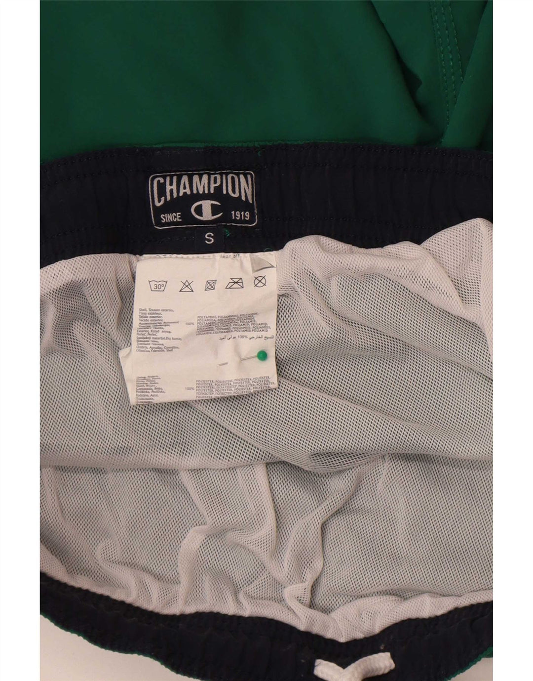 Shorts de natação masculino Champion Graphic pequeno verde poliamida