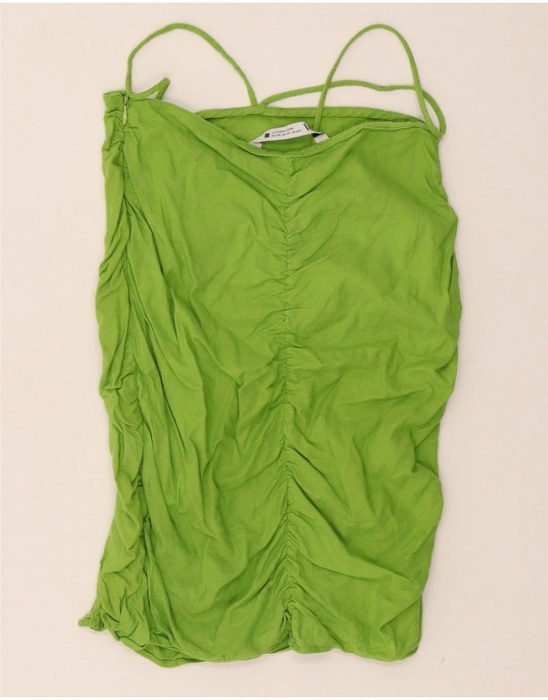 Top feminino sem ombro ZARA UK 4 XS verde