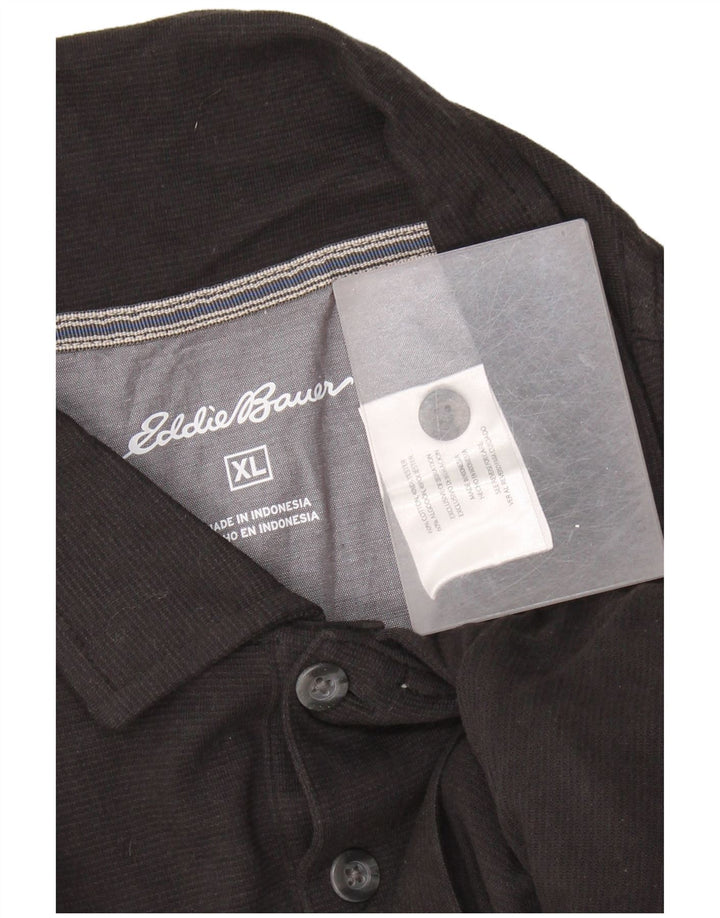 Camisa polo masculina Eddie Bauer XL algodão preto